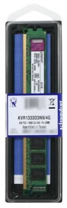 KINGSTON ValueRAM DDR3 4 GB PC DRAM (KVR13N9S8/4-SP)