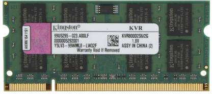 KINGSTON ValueRAM DDR2 2 GB Laptop DRAM (KTH-ZD8000B/2G)