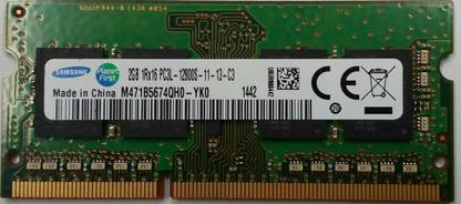 Samsung PC3L DDR3 2 GB (Dual Channel) Laptop Ram (M471B5674QH0)