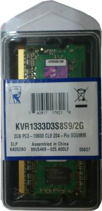 KINGSTON DDR3 2 GB Laptop DRAM (KVR1333D3S8S9/2G)