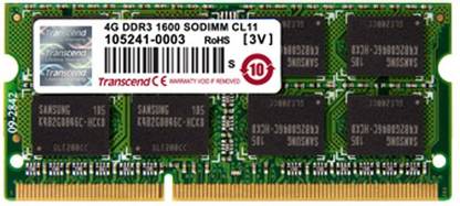 Transcend Laptop RAM DDR3 4 GB Laptop (TS215MS564W6H)