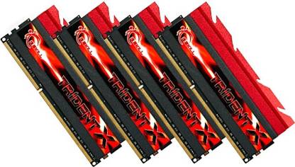 G.Skill TridentX DDR3 16 GB (Quad Channel) PC DRAM (F3-2600C10Q-16GTXD)