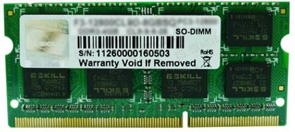 G.Skill SA DDR3 8 GB Laptop DRAM (F3-1333C9S-8GSA)
