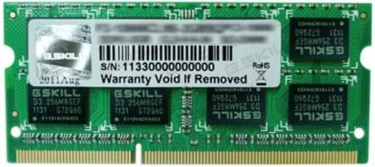 G.Skill SQ DDR3 4 GB Laptop DRAM (F3-12800CL9S-4GBSQ)