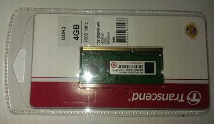 Transcend DDR3 1600mhz DDR3 4 GB (Single Channel) Laptop (TS512MSK64V6H)