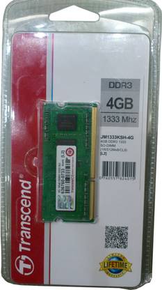 Transcend JetRam DDR3 4 GB Laptop DRAM (JM1333KSH-4G)
