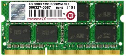 Transcend DDR3 4 GB Laptop DRAM (JM1333KSN-4G)