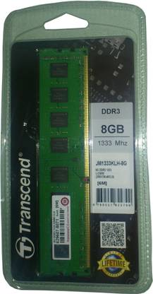Transcend JetRam DDR3 8 GB PC DRAM (JM1333KLH-8G)