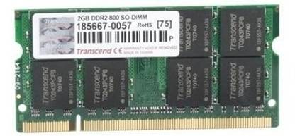 Transcend DDR2-800/PC2-6400 DDR2 2 GB Laptop DRAM (JM800QSU-2G)