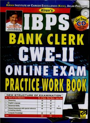IBPS Bank Clerk CWE-II ONLINE Exam Practice Work Book (With CD)