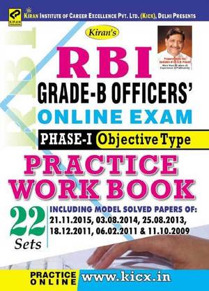 Kiran’s Rbi Grade – B Officer’s Online Exam Phase – I Objective Type Practice Work Book – English