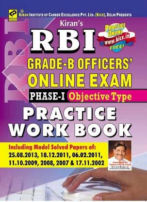 RBI Grade - B Officer's Online Exam Phase - 1 Objective Type Practice Work Book