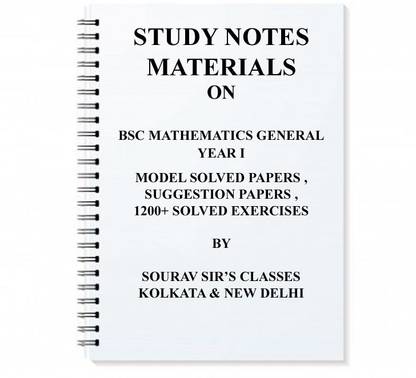 Study Material Notes On Bsc Statistics General Year I With Solved Exercises , Model Paper, Suggestion Papers