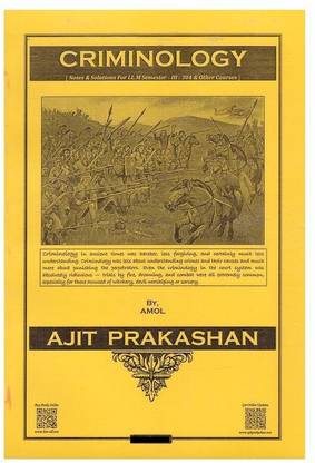 Ajit Prakashan's Notes & Paper Solution On Paper LW 304: Criminology For LL.M Sem. III