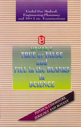 True Or False And Fill In The Blanks In Science