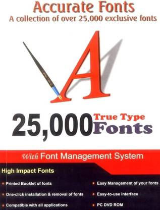 25,000 Accurate Fonts (Book+DVD)