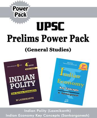 UPSC Prelims Power Pack (Set Of 2 Books) - Indian Polity By Laxmikanth & Indian Economy Key Concepts By Sankarganesh