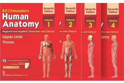 Human Anatomy By B D Chaurasia's 7th Edition(Set Of 4 Books) Vol-1,2,3&4
