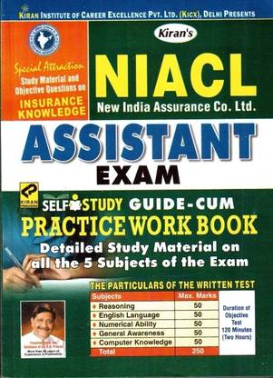 NIACL Assistant Exam New India Assurance Co.Ltd Practice Work Book
