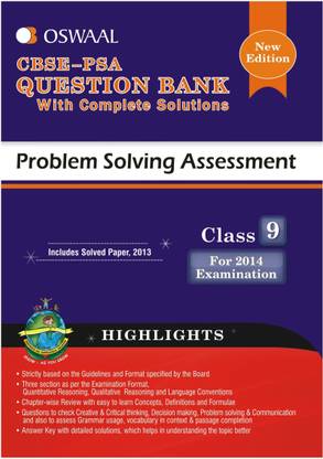Oswaal CBSE CCE Question Bank For Class 9 Term I (April To September 2013) Problem Solving Assessment