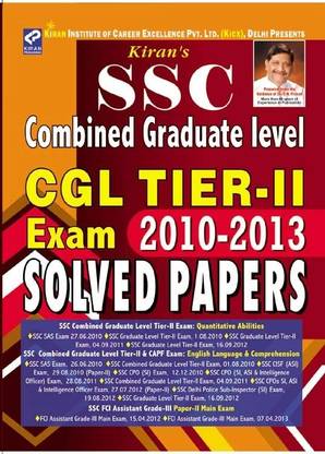 SSC Combined Graduate Level CGL TIER - II Exam 2012-2013 Solved Papers