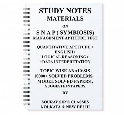 Study Notes Material On SNAP (SYMBIOSIS) Management Aptitude Test