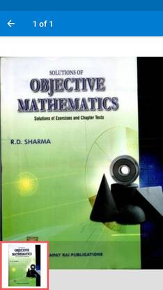 Solution Of Objective Mathematics. R D Sharma