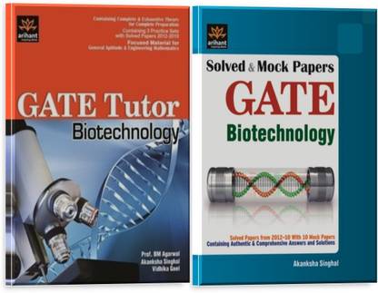 GATE Tutor Biotechnology With Solved Papers (Set Of 2 Books)