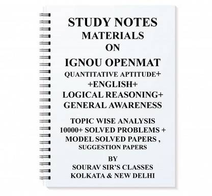 Study Materials For Ignou Openmat Complete Solution Topic Wise Analysis