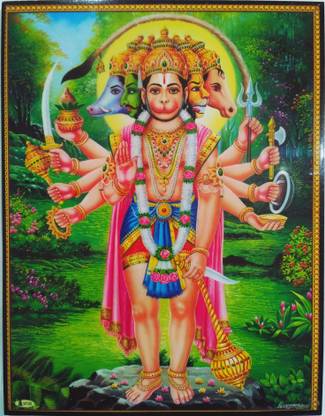 KHOND PANCHAMUKHI HANUMAN PHOTO FRAME Religious Frame