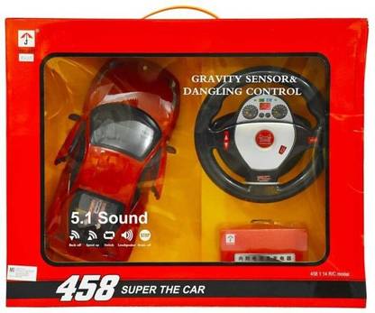 SR Gifts 458 SUPER THE CAR Gravity Sensor with Steering Wheel - Powerful