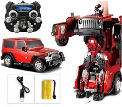 Toy Tree Remote Control Car Transformers Robot Tranformer convert into Jeep Model no - TT665 R/C 2.4GHZ
