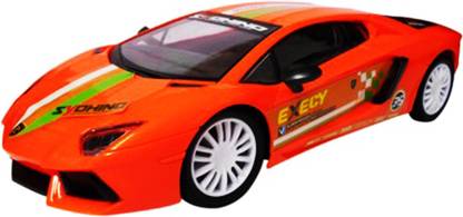VAIBHAV 1.16 Scale R/C Racing Furious 5 Gravity Sensor With Steering Wheel Car (Orange)