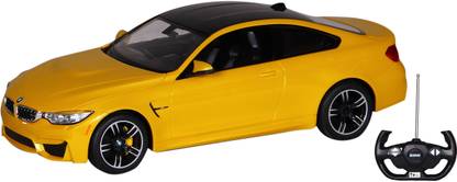 Toy House Officially Licensed 1:14 BMW M4 Coupe RC Scale Model Car, Yellow