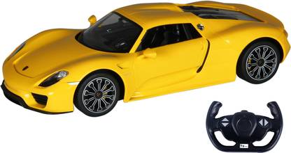 Toy House Officially Licensed 1:14 Porsche 918 Spyder RC Scale Model Car, Yellow