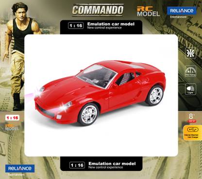 कमांडो 1:16 R/C City Luxury Car- Red