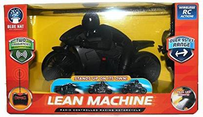 Lean Machine Blue Hat Radio Controlled Racing Motorcycle Wireless Rc