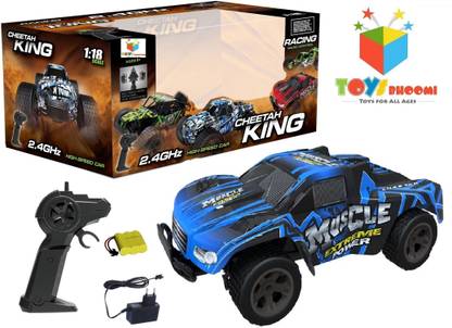 Toys Bhoomi CHEETAH KING 2.4GHz 1:18 EXTREME POWER High Speed RC Muscle Drift Car with Pistol grip remote