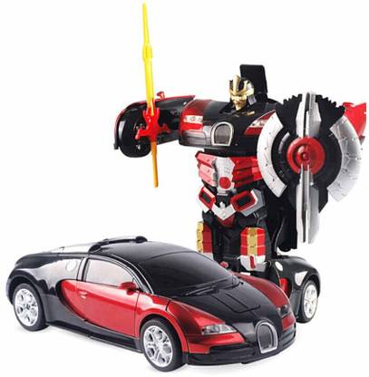 Gift World One-key Transforming Bugatti Car into Robot