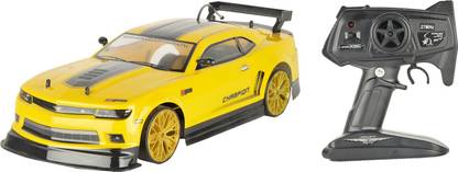 Toy House Officially Licensed Drift Racing 1:10 Scale Model Car with Flash Lights, Yellow