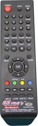 SJS China Lcd/Led Universal-17 SET MAX, T-SERIES, PANASHIBA, CROWN, TEXLA, WESTON, PERX, SANTOSH Remote Controller