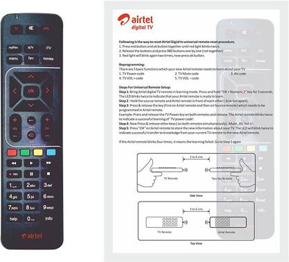 Airtel Digital Tv Original Universal With User Manual Airtel Digital Box Remote Controller