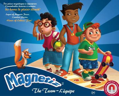 Grin Box Magnetic Playboard Set, Guys on the Team