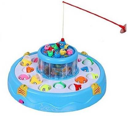 UDee GOGO Fishing Electronic Double-layer Rotating Fishing Toy Set Party & Fun Board Game