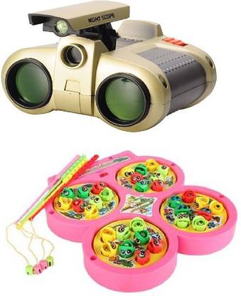 NEW PINCH Fishing Catching Game With Night Scope Binoculars With Pop-Up Light Party & Fun Board Game