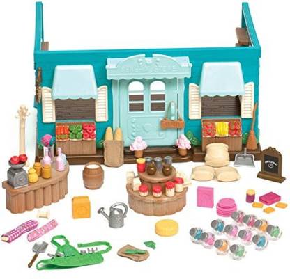 Li'l Woodzeez Woodzeez Honeysuckle Hollow General Store 90 Piece Interactive Playset for Ages 3 and Up