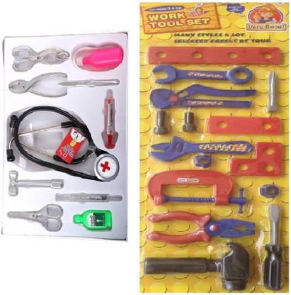 NEW PINCH Multicolor Work Tool Set with doctor play Set
