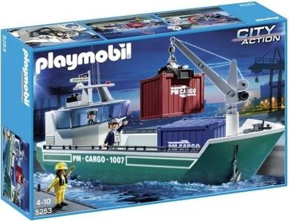 Playmobil Cargo Ship with Loading Crane