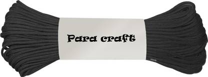 Paracraft 50ft 550 Paracord Parachute Survival Cord - Black Multicolor
