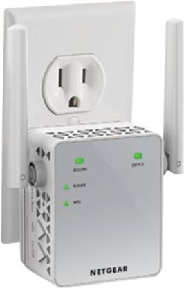 NETGEAR EX3700 ACWi-Fi Range Extender WiFi Range Extender 5 GHz, 2.4 GHz 750 Mbps Wifi Speed Dual Band External Antenna Both (Ethernet and ADSL)